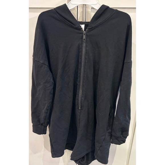 Smash + Tess Pants - Smash + Tess Black Hoodie Romper Jumpsuit One Piece Size S
